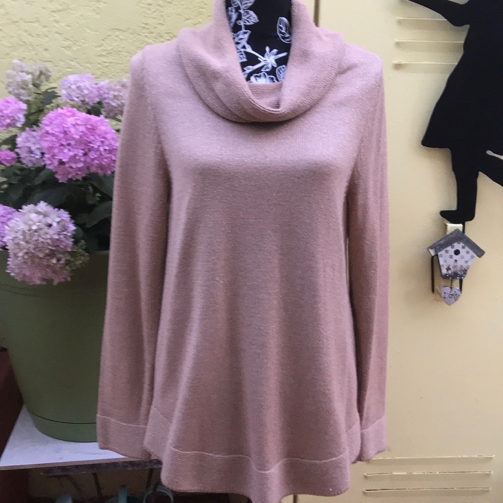CHICOS Suble sparkle cowl sweater
